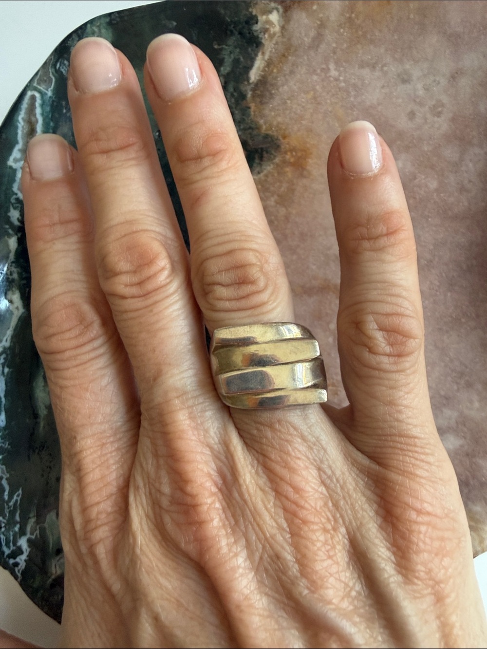 Modern sterling silver ring size 6 1/2 final price